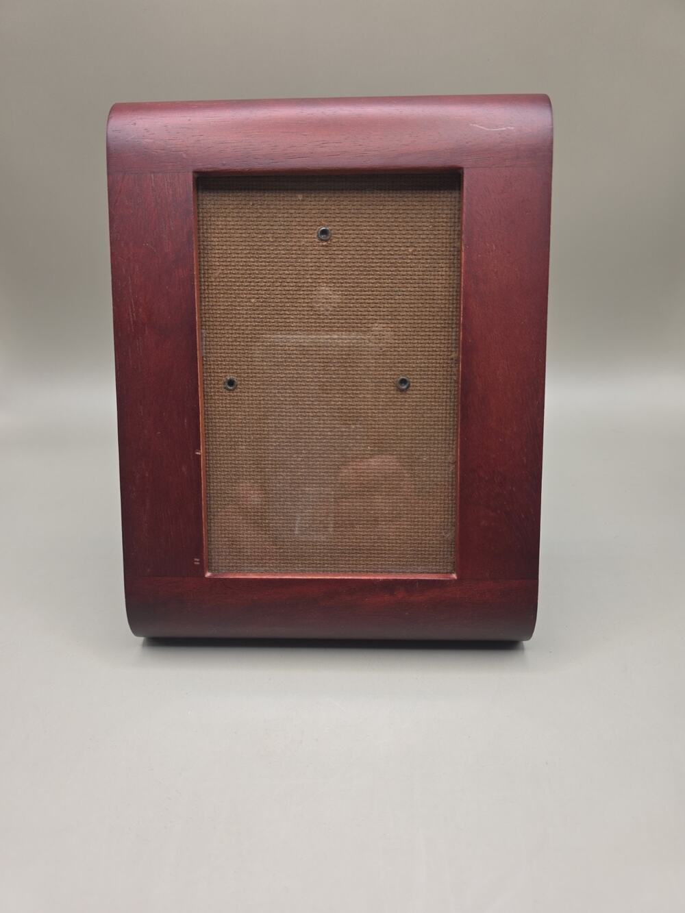Vintage Fetco Home Decor Wood Picture Frame Mahogany Red Brown Tabletop 5x7
